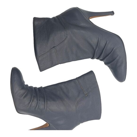 Bebe NORA Boots Womens 7 Leather Slouchy Heeled Bootie Coastal Cowgirl Boho Chic - Picture 9 of 13